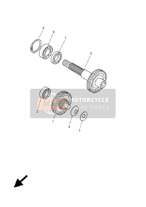 Yamaha EW50 SLIDER 2005 Transmisión para un 2005 Yamaha EW50 SLIDER